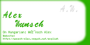 alex wunsch business card
